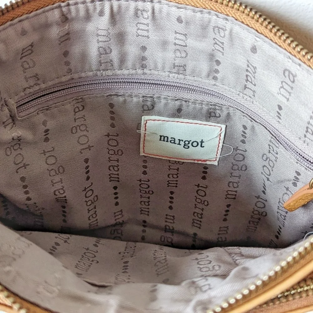 MARGOT New York Whiskey Tan Leather Accordion Crossbody